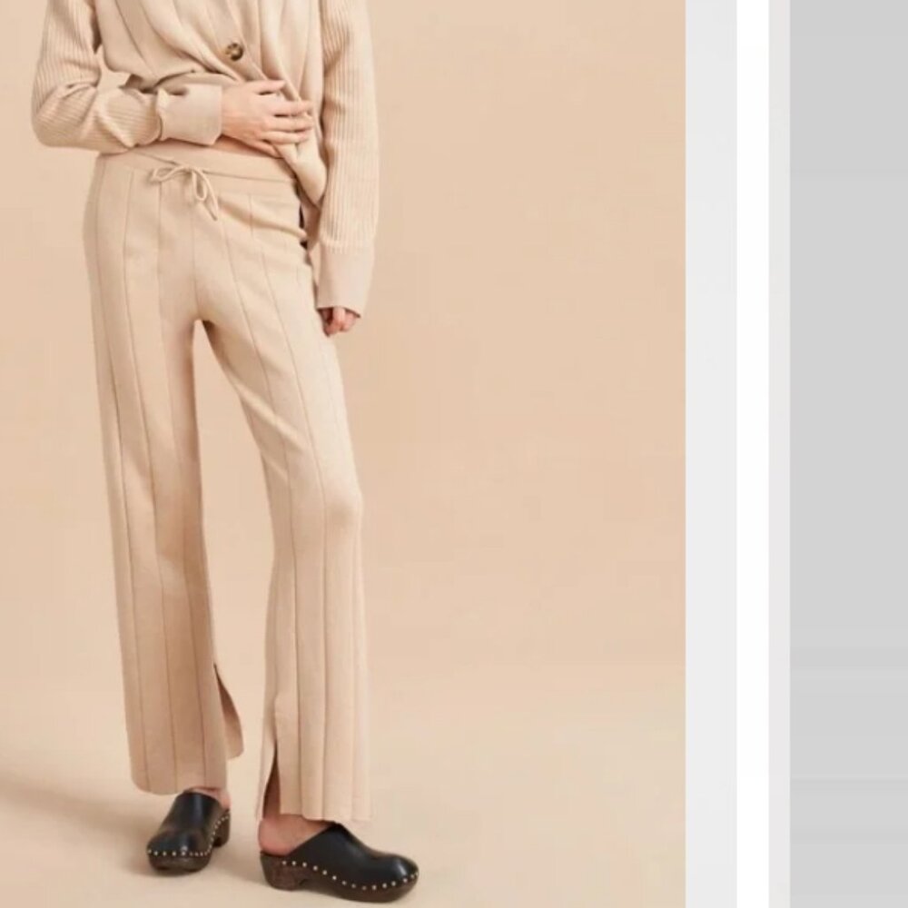 La Ligne Molly Split Cuff Cashmere‎ Pant Camel XS
